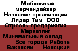 Мобильный мерчандайзер › Название организации ­ Лидер Тим, ООО › Отрасль предприятия ­ Маркетинг › Минимальный оклад ­ 22 500 - Все города Работа » Вакансии   . Ненецкий АО,Вижас д.